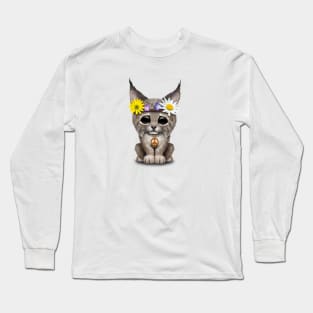 Cute Hippie Lynx Cub Long Sleeve T-Shirt